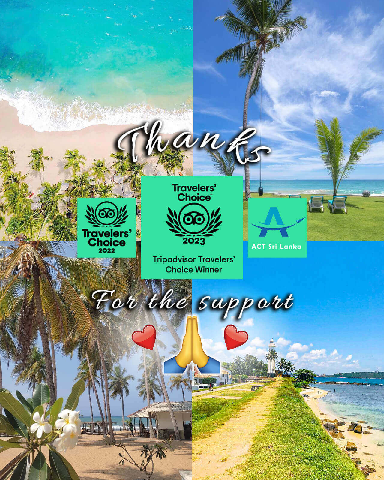 TripAdvisor Travelers’ Choice Award 2023 Winner Tour Company in Sri Lanka